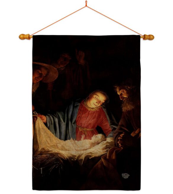 Adoration of the Shepherds - Faith & Religious Inspirational Vertical Impressions Decorative Flags HG192550 Made In USA - Image 21