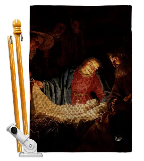 Adoration of the Shepherds - Faith & Religious Inspirational Vertical Impressions Decorative Flags HG192550 Made In USA - Image 16