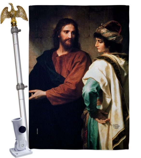 Christ And The Rich Young Ruler - Faith & Religious Inspirational Vertical Impressions Decorative Flags HG192553 Made In USA - Image 9