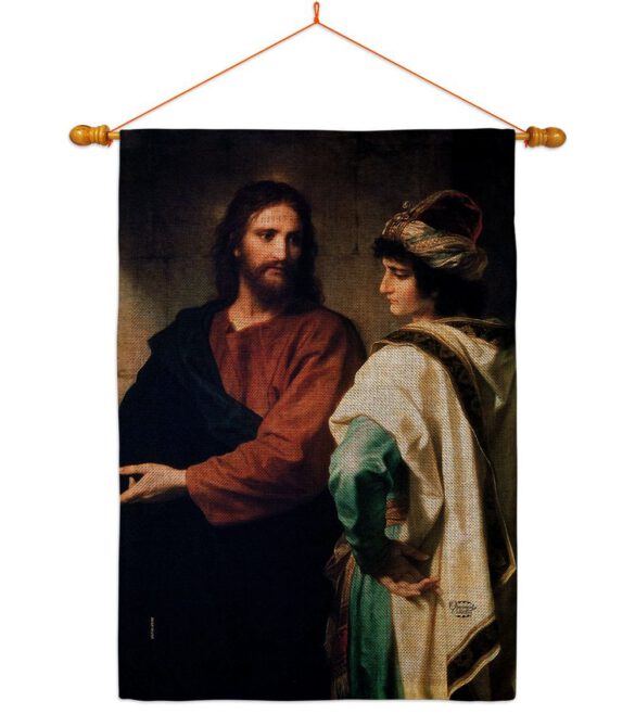 Christ And The Rich Young Ruler - Faith & Religious Inspirational Vertical Impressions Decorative Flags HG192553 Made In USA - Image 20