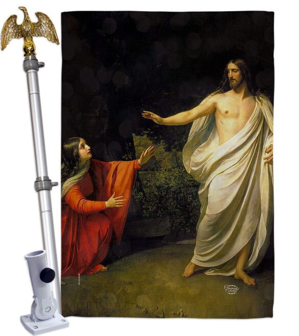 Christ's Appearance to Mary Magdalene - Faith & Religious Inspirational Vertical Impressions Decorative Flags HG192554 Made In USA - Image 9