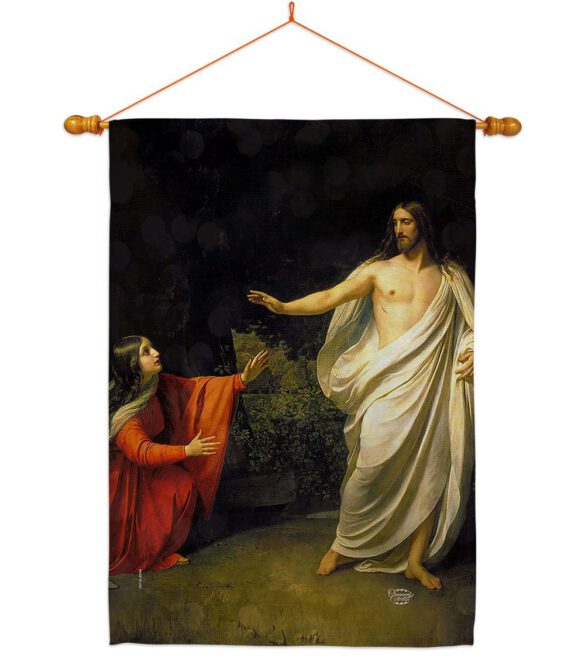 Christ's Appearance to Mary Magdalene - Faith & Religious Inspirational Vertical Impressions Decorative Flags HG192554 Made In USA - Image 10