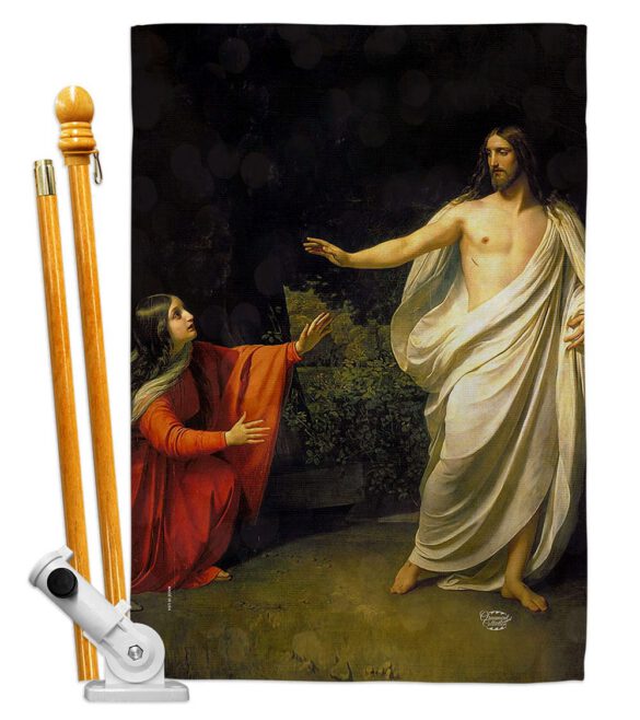 Christ's Appearance to Mary Magdalene - Faith & Religious Inspirational Vertical Impressions Decorative Flags HG192554 Made In USA - Image 5