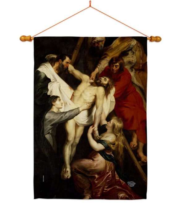 Descent From The Cross - Faith & Religious Inspirational Vertical Impressions Decorative Flags HG192622 Made In USA - Image 10