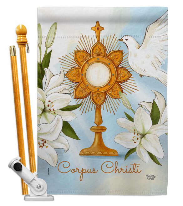 Corpus Christi - Faith & Religious Inspirational Vertical Impressions Decorative Flags HG192706 Made In USA - Image 5