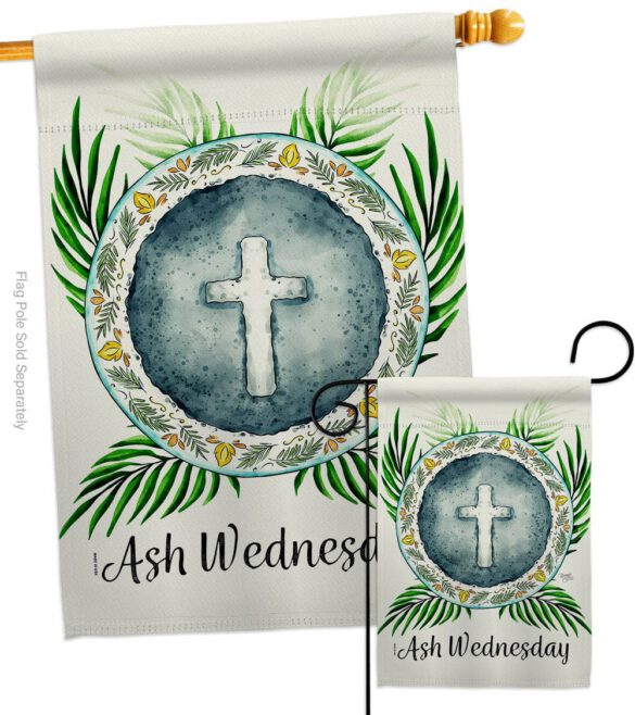Holy Ash Wednesday - Faith & Religious Inspirational Vertical Impressions Decorative Flags HG103091 Made In USA - Image 3