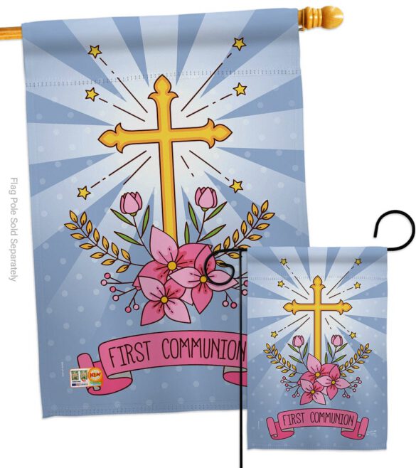 Holy Communion - Faith & Religious Inspirational Vertical Impressions Decorative Flags HG137212 Made In USA - Image 3
