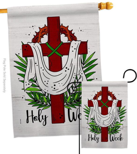 Holy Week - Faith & Religious Inspirational Vertical Impressions Decorative Flags HG137446 Made In USA - Image 3