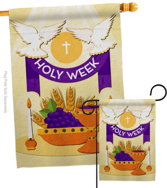 Holy Week - Faith & Religious Inspirational Vertical Impressions Decorative Flags HG137449 Made In USA - Image 3