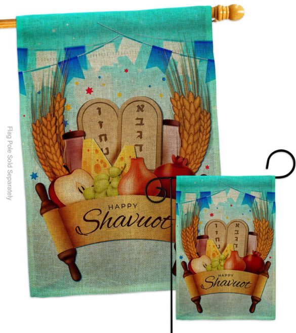 Happy Shavuot - Faith & Religious Inspirational Vertical Impressions Decorative Flags HG137531 Made In USA - Image 13