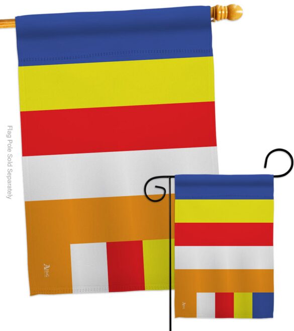 Buddhist - Faith & Religious Inspirational Vertical Impressions Decorative Flags HG140818 Made In USA - Image 3