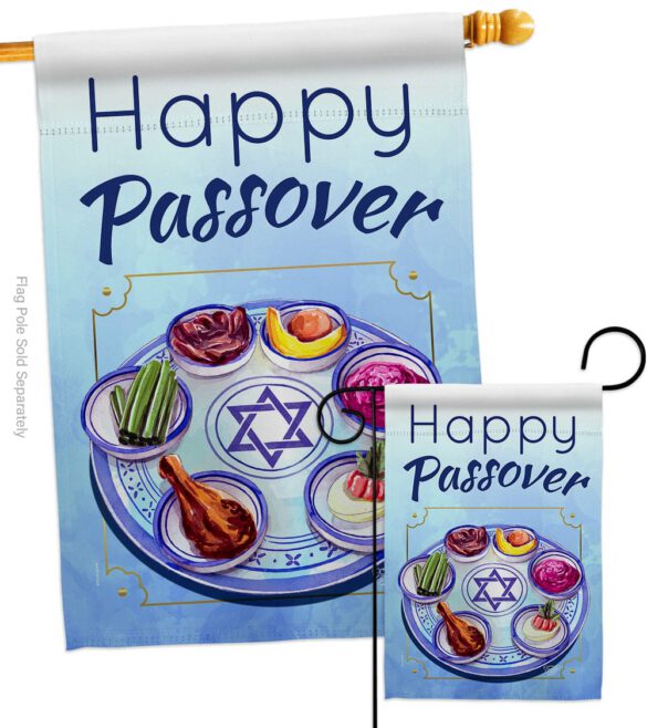 Happy Passover - Faith & Religious Inspirational Vertical Impressions Decorative Flags HG192318 Made In USA - Image 3