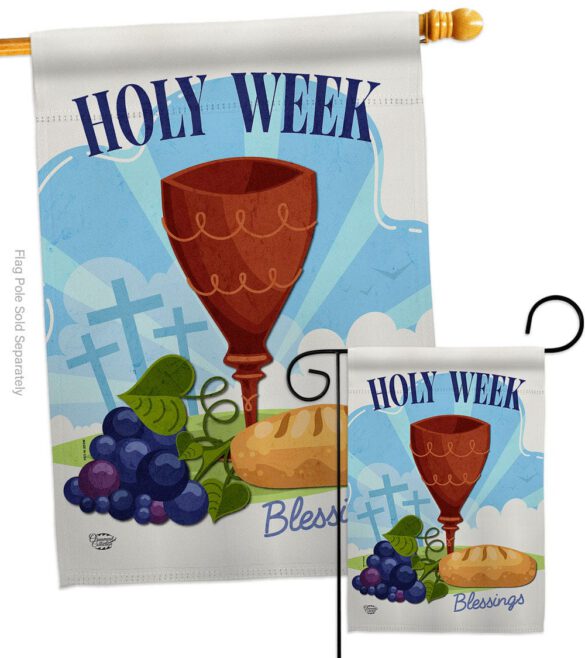 Holy Week - Faith & Religious Inspirational Vertical Impressions Decorative Flags HG192363 Made In USA - Image 3