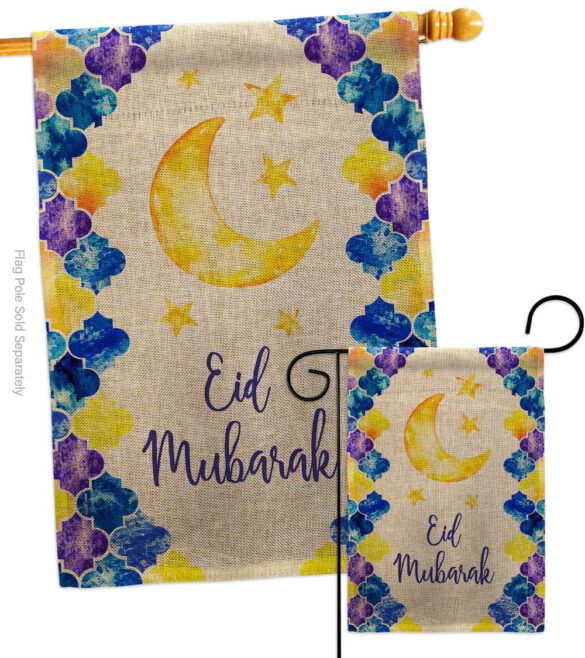 Eid Mubarak - Faith & Religious Inspirational Vertical Impressions Decorative Flags HG192393 Made In USA - Image 13