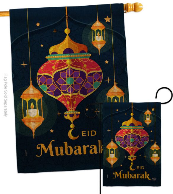 Eid Mubarak Festival - Faith & Religious Inspirational Vertical Impressions Decorative Flags HG192394 Made In USA - Image 13