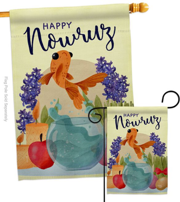 Happy Nowruz - Faith & Religious Inspirational Vertical Impressions Decorative Flags HG192442 Made In USA - Image 3