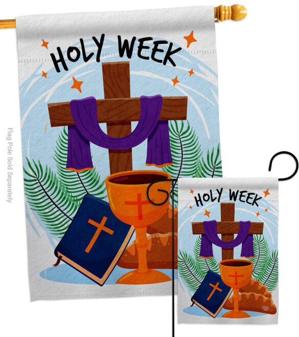 Holy Week - Faith & Religious Inspirational Vertical Impressions Decorative Flags HG192444 Made In USA - Image 3