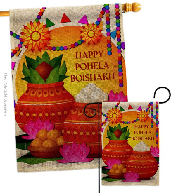 Bangla Noboborsho - Faith & Religious Inspirational Vertical Impressions Decorative Flags HG192485 Made In USA - Image 14