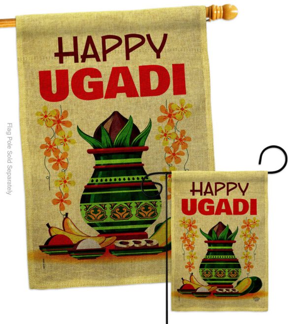 Happy Ugadi - Faith & Religious Inspirational Vertical Impressions Decorative Flags HG192503 Made In USA - Image 13