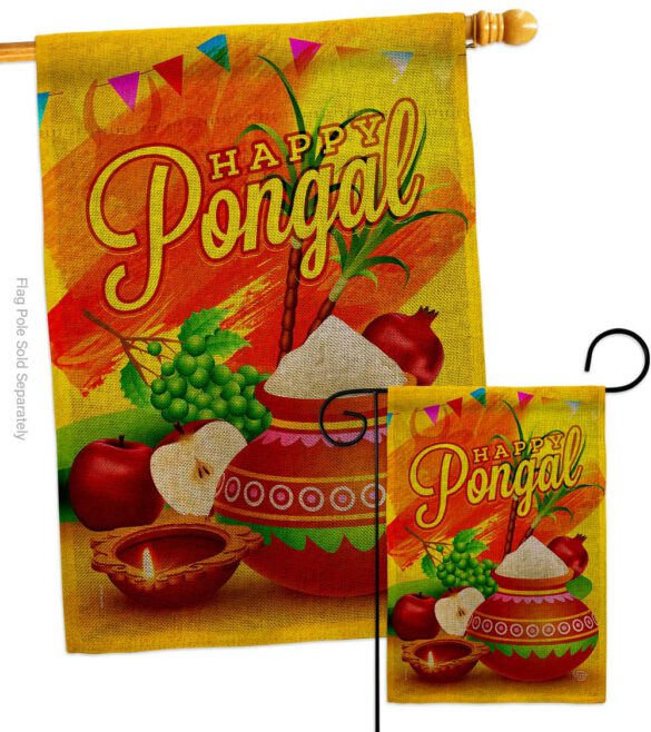 Happy Pongal - Faith & Religious Inspirational Vertical Impressions Decorative Flags HG192507 Made In USA - Image 13