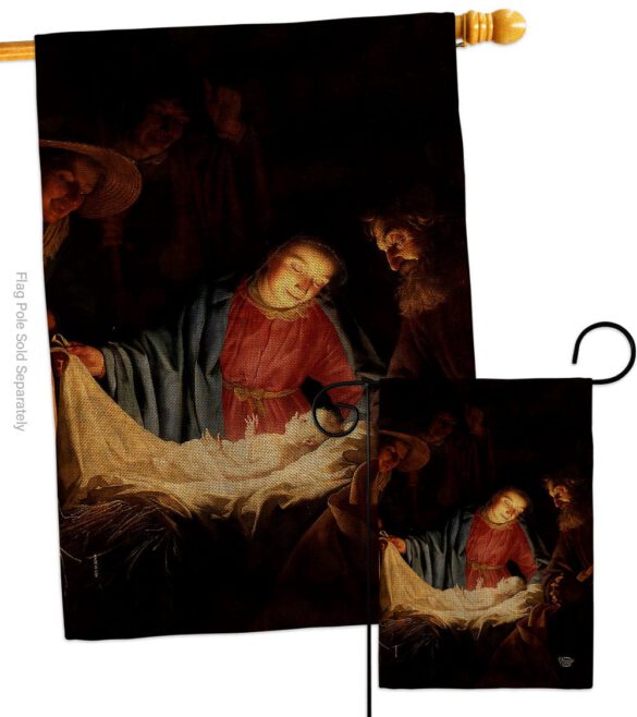 Adoration of the Shepherds - Faith & Religious Inspirational Vertical Impressions Decorative Flags HG192550 Made In USA - Image 14