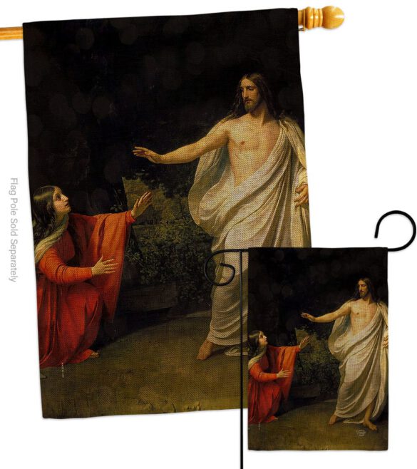 Christ's Appearance to Mary Magdalene - Faith & Religious Inspirational Vertical Impressions Decorative Flags HG192554 Made In USA - Image 13