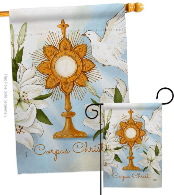 Corpus Christi - Faith & Religious Inspirational Vertical Impressions Decorative Flags HG192706 Made In USA - Image 3