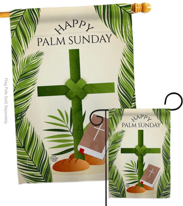 Happy Palm Sunday - Faith & Religious Inspirational Vertical Impressions Decorative Flags HG192714 Made In USA - Image 3