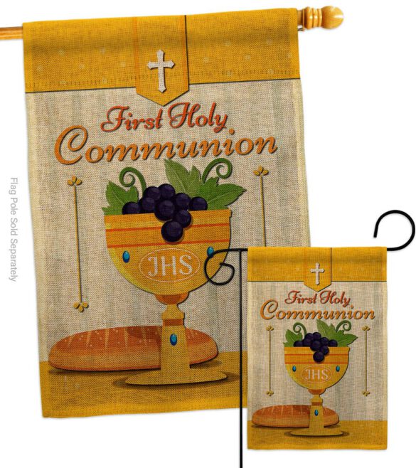 Holy Communion - Faith Religious Inspirational Vertical Impressions Decorative Flags HG120062 Made In USA - Image 24
