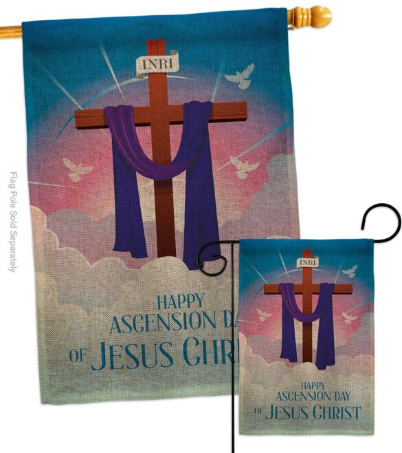 Happy Asgension - Faith Religious Inspirational Vertical Impressions Decorative Flags HG130429 Made In USA - Image 24