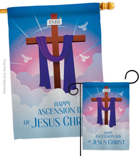 Happy Asgension - Faith Religious Inspirational Vertical Impressions Decorative Flags HG130429 Made In USA - Image 3