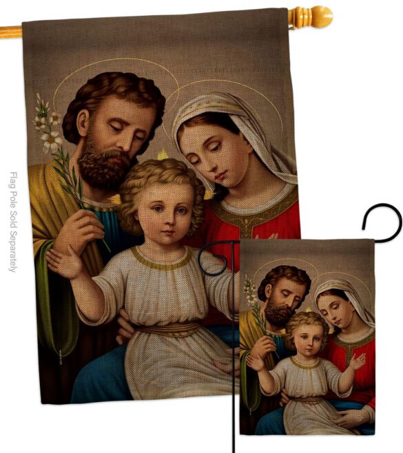 Holy Family - Faith Religious Inspirational Vertical Impressions Decorative Flags HG190085 Made In USA - Image 24