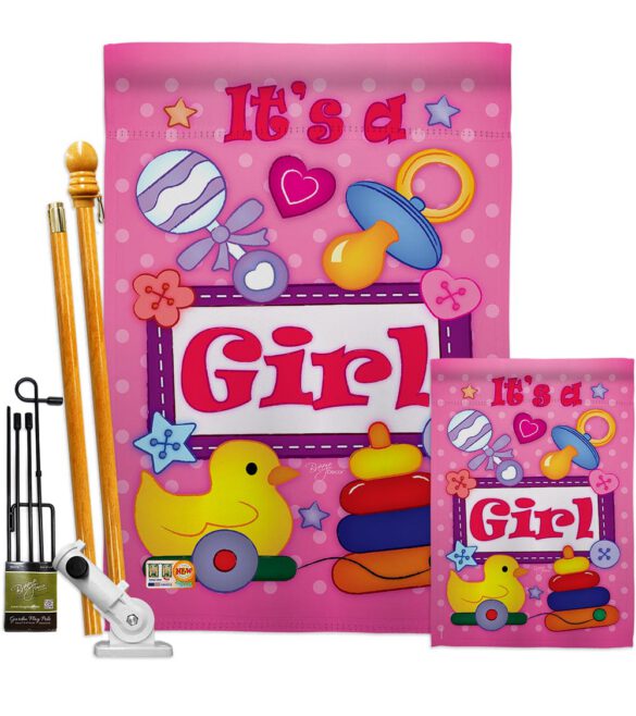 Baby Girl - Family Special Occasion Vertical Impressions Decorative Flags HG115068 Imported - Image 7
