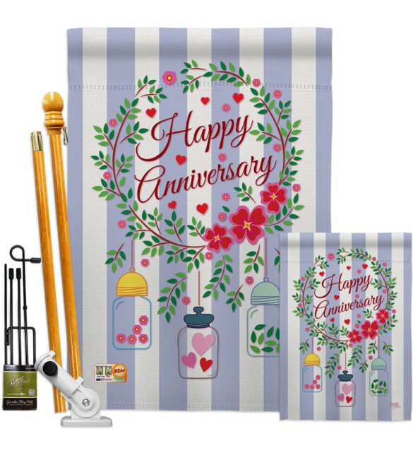Happy Anniversary - Family Special Occasion Vertical Impressions Decorative Flags HG115103 Made In USA - Image 6