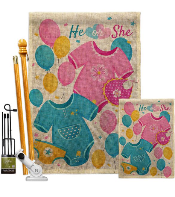He Or She - Family Special Occasion Vertical Impressions Decorative Flags HG115262 Made In USA - Image 18