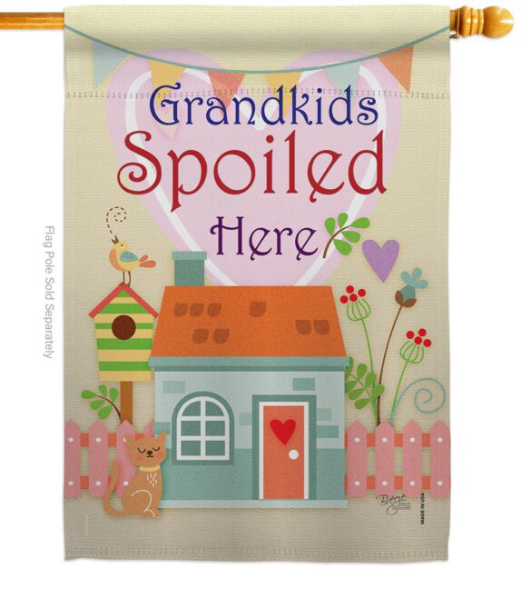Grandkids Spoiled Here - Family Special Occasion Vertical Impressions Decorative Flags HG115003 Made In USA - Image 2