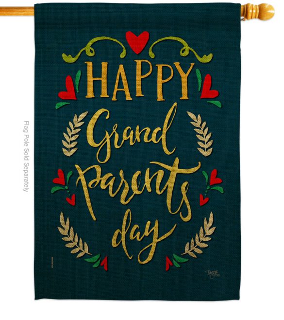 Grandparents Day - Family Special Occasion Vertical Impressions Decorative Flags HG115160 Made In USA - Image 2