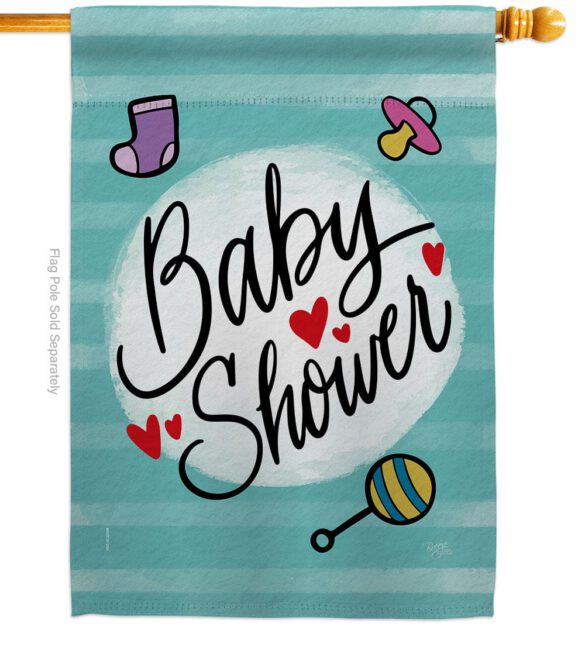 Baby Shower - Family Special Occasion Vertical Impressions Decorative Flags HG115217 Made In USA - Image 3