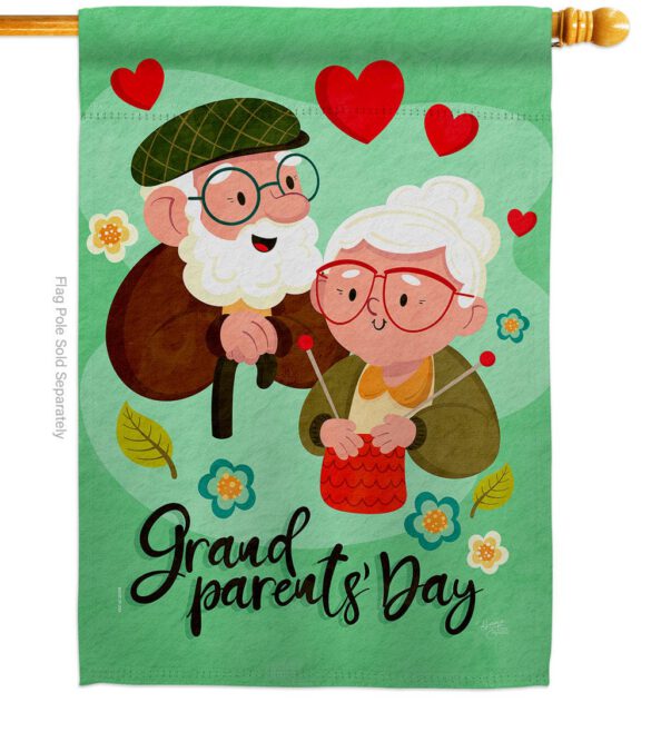 Grandparent's Day - Family Special Occasion Vertical Impressions Decorative Flags HG115226 Made In USA - Image 2