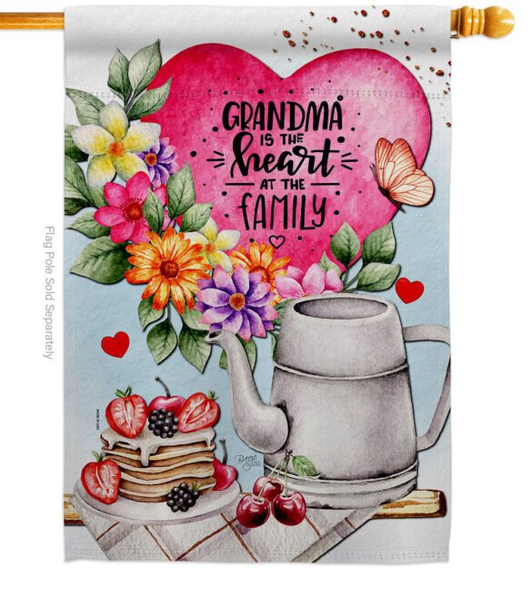 Granda Heart - Family Special Occasion Vertical Impressions Decorative Flags HG115231 Made In USA - Image 2