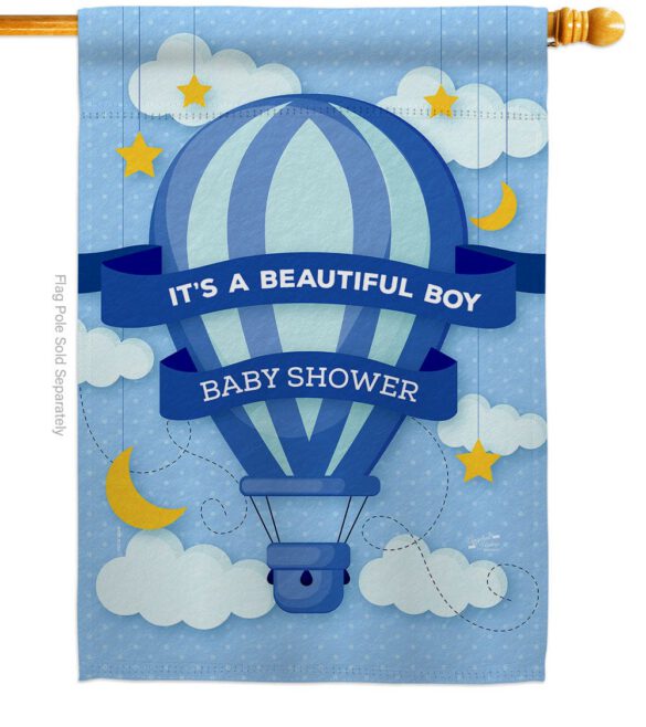 Baby Shower Boy - Family Special Occasion Vertical Impressions Decorative Flags HG137416 Made In USA - Image 3