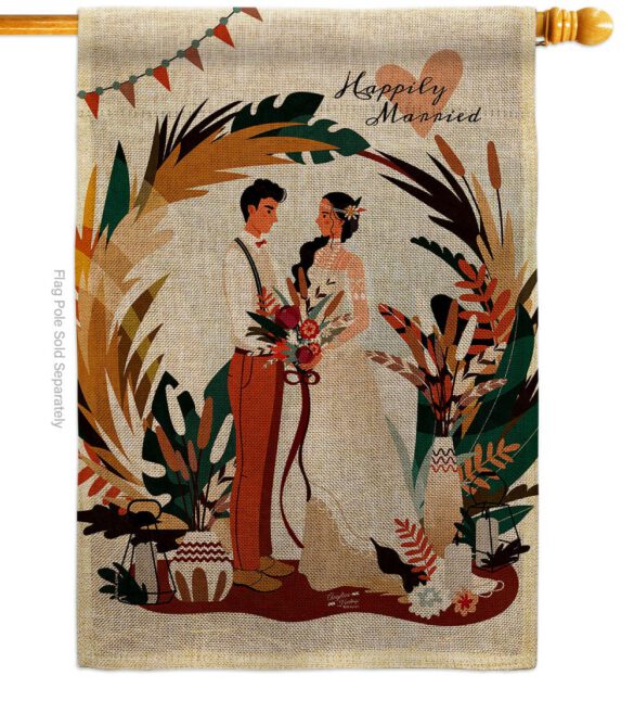 Happily Married - Family Special Occasion Vertical Impressions Decorative Flags HG137456 Made In USA - Image 12