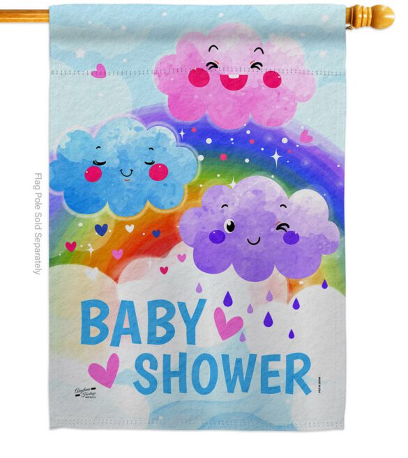 Cuite Baby Shower - Family Special Occasion Vertical Impressions Decorative Flags HG137510 Made In USA - Image 2