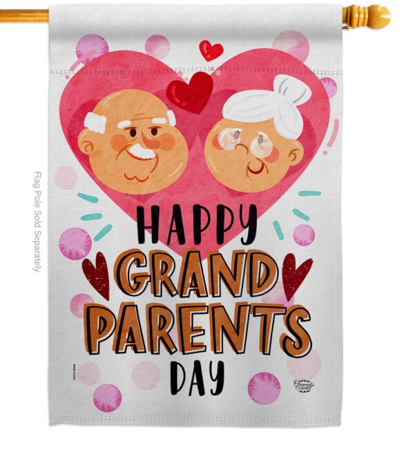 Happy Grandparents Day - Family Special Occasion Vertical Impressions Decorative Flags HG192612 Made In USA - Image 2