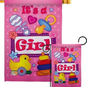 Baby Girl - Family Special Occasion Vertical Impressions Decorative Flags HG115068 Imported