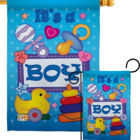 Baby Boy - Family Special Occasion Vertical Impressions Decorative Flags HG115069 Imported