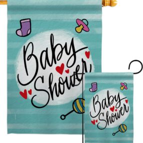 Baby Shower - Family Special Occasion Vertical Impressions Decorative Flags HG115217 Made In USA