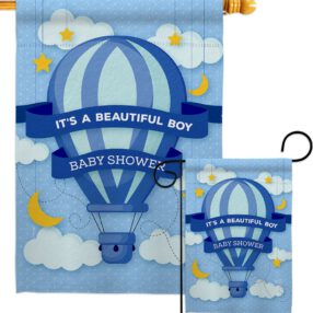 Baby Shower Boy - Family Special Occasion Vertical Impressions Decorative Flags HG137416 Made In USA