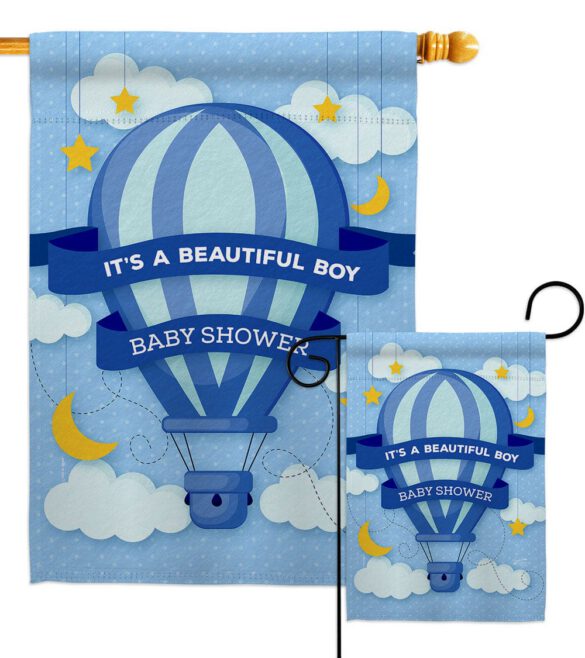 Baby Shower Boy - Family Special Occasion Vertical Impressions Decorative Flags HG137416 Made In USA