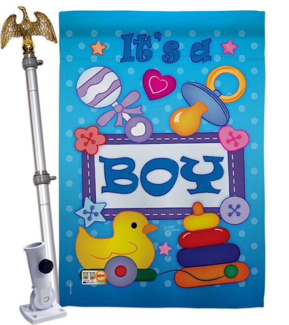 Baby Boy - Family Special Occasion Vertical Impressions Decorative Flags HG115069 Imported - Image 14